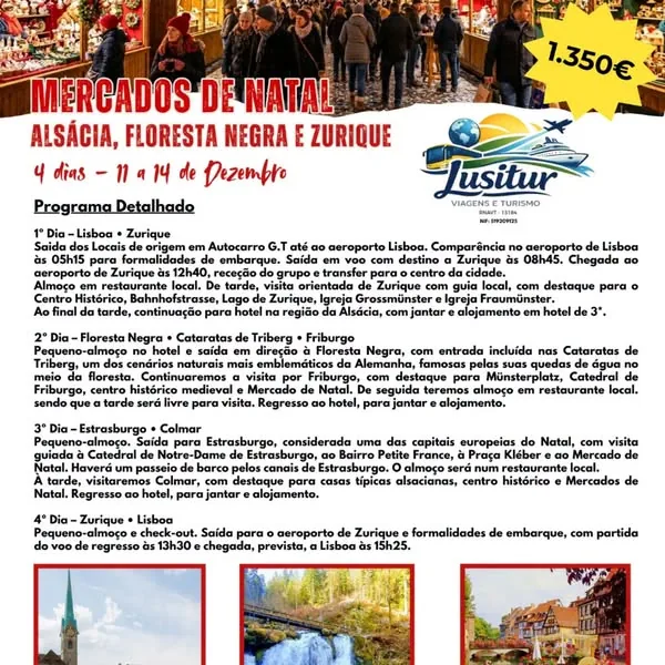 Cartaz da viagem Mercados de Natal com programa, datas e preço
